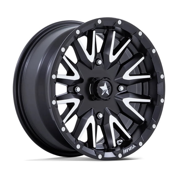MSA M49 Creed 24x7 ATV/UTV Wheel - Matte Black/Machined (4/156) +10mm
