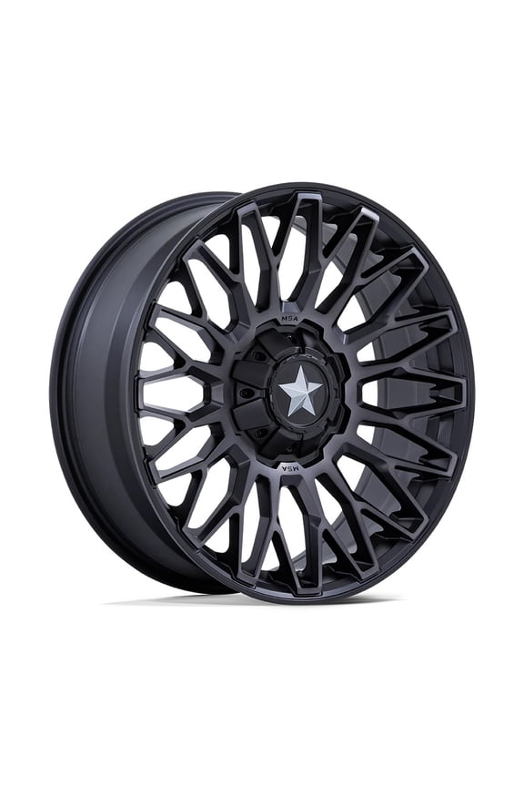 MSA M50 Clubber 15x7 UTV Wheel - Matte Black DDT (5x4.5) +10mm