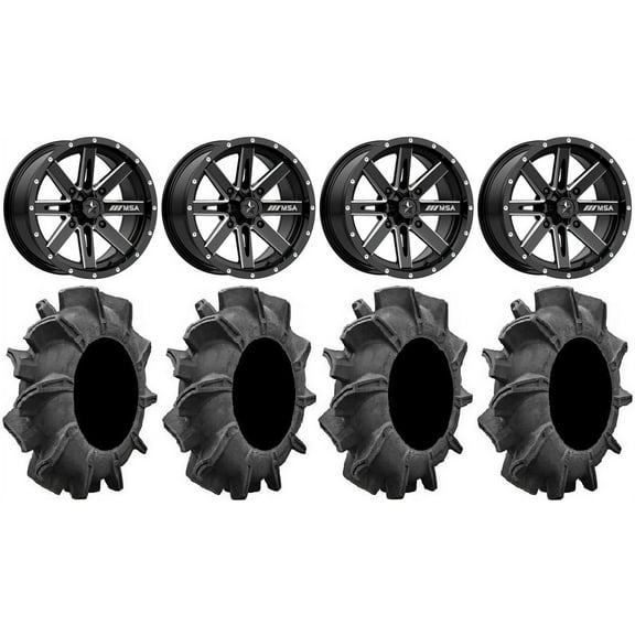 MSA Mill Boxer 14" ATV Wheels 29.5" Assassinator Tires Honda Foreman Rancher SRA
