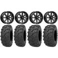 thumbnail image 1 of MSA Milled Boxer 14" ATV Wheels 26" Bear Claw EVO Tires Honda Rincon Yamaha Rhino Kawasaki Brute Force Suzuki KingQuad, 1 of 4