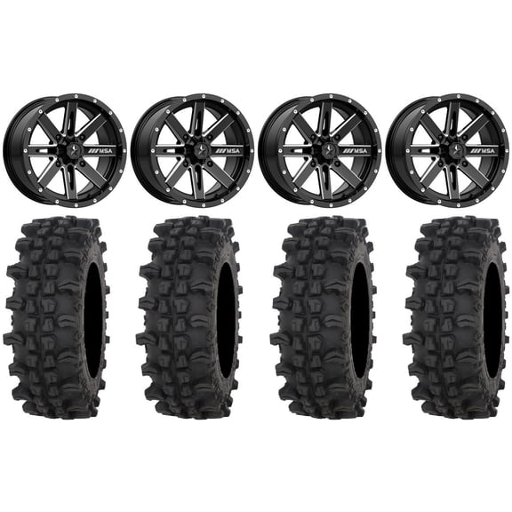 MSA Milled Boxer 15" UTV Wheels 32" ACP Tires Polaris RZR XP 1000 / PRO XP / Ranger XP 900/1000