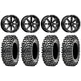 thumbnail image 1 of MSA Milled Boxer 15" UTV Wheels 32" Roxxzilla 396 Tires Can-Am Maverick X3 / Honda Pioneer 1000 / Talon, 1 of 4