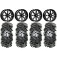 thumbnail image 1 of MSA Milled Boxer 16" UTV Wheels 30" Moto MTC Tires Kawasaki Mule Pro FXT, 1 of 4