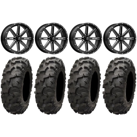 MSA Milled Boxer 18" Wheels 34" Blackwater Tires Sportsman RZR Ranger