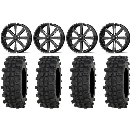 MSA Milled Flash 22" Wheels 37" ACP Tires Can-Am Commander Maverick Renegade Outlander Defender
