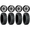thumbnail image 1 of MSA Milled Switch 18" Wheels 33" Versa Cross V3 Tires Kawasaki Teryx Mule, 1 of 4