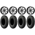 thumbnail image 1 of MSA Milled Switch 22" ATV Wheels 35" MotoRally Tires Sportsman RZR Ranger, 1 of 4