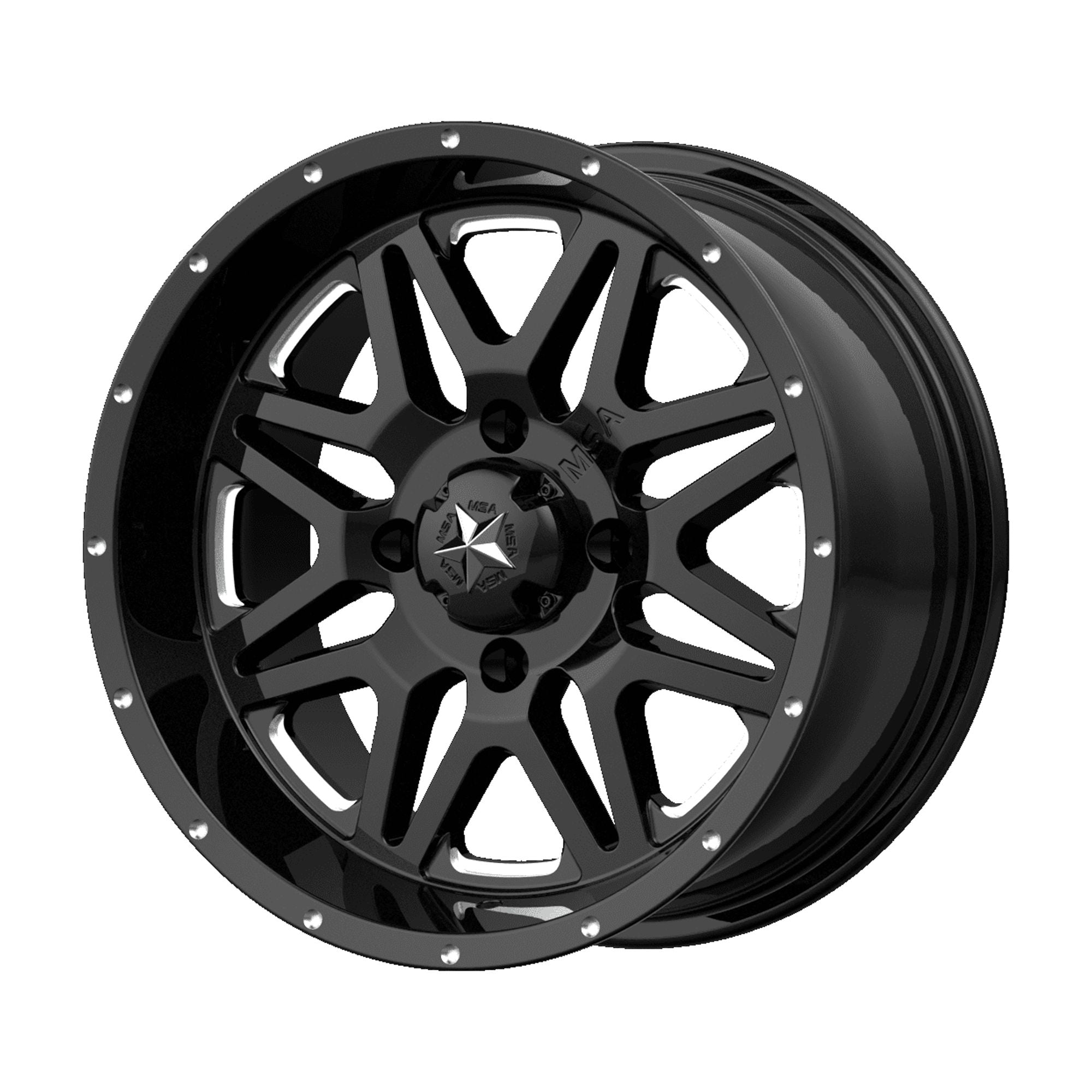 MSA Offroad Wheels Aluminum Rim M26 VIBE 16X7in Milled Gloss Black ...