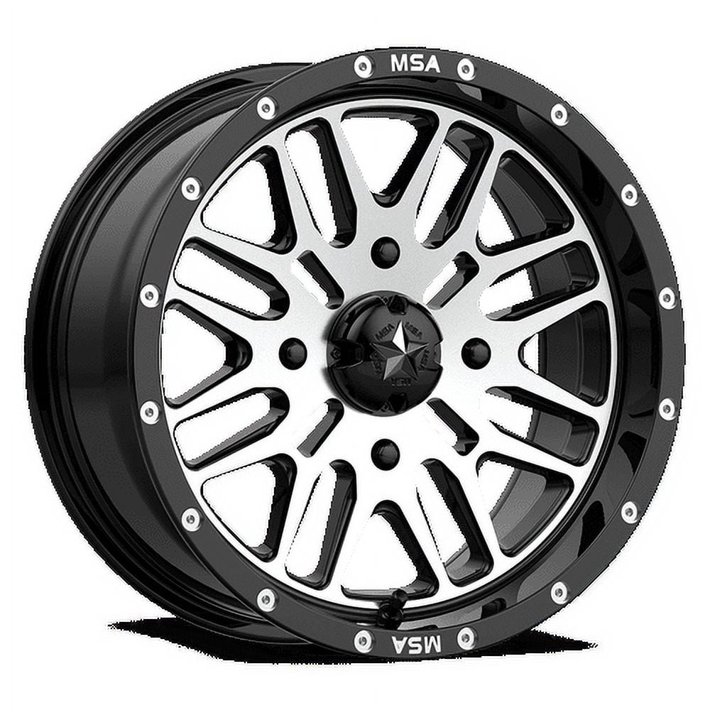 MSA Offroad Wheels Aluminum Rim M38 BRUTE 18X7in Gloss Black Machined ...