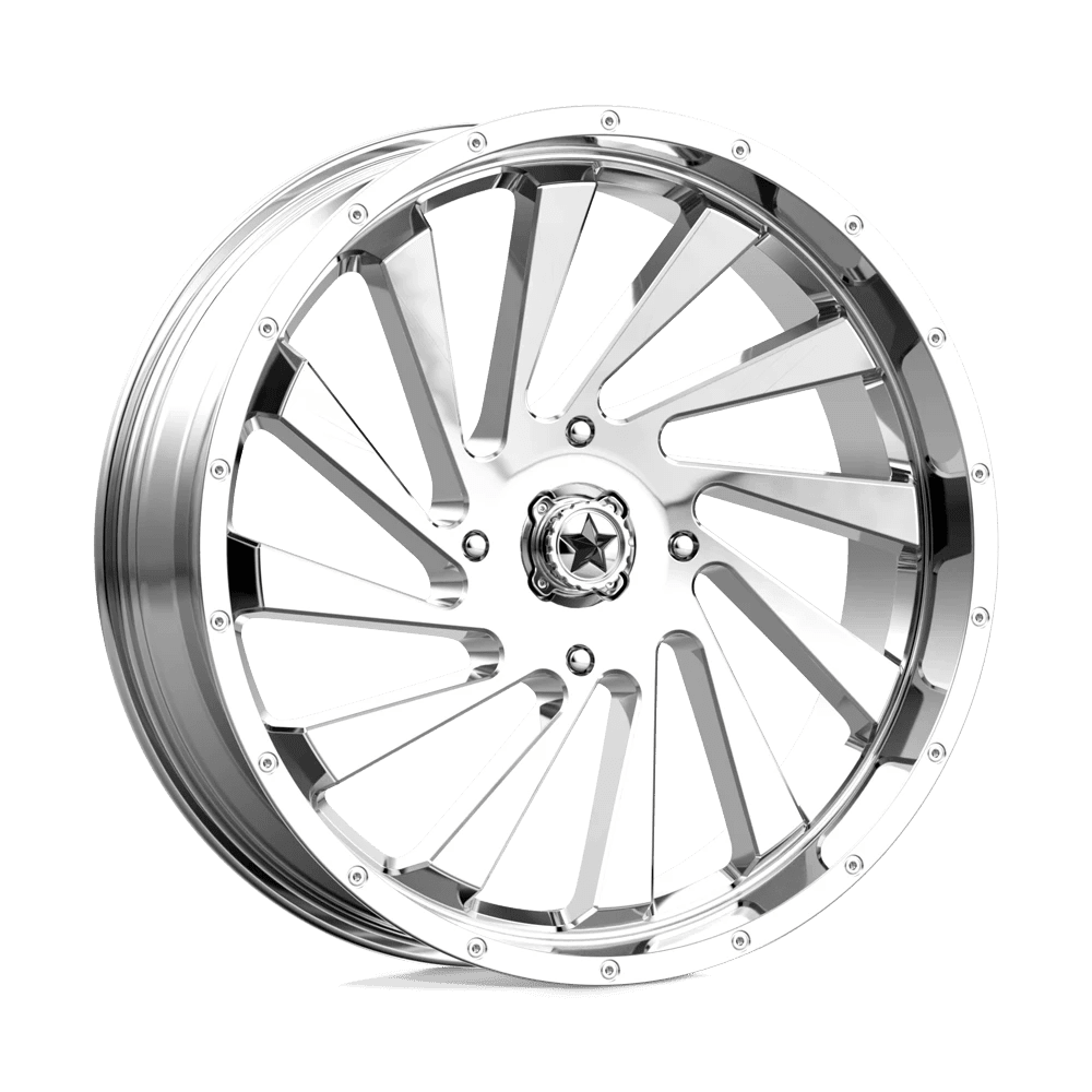 MSA Offroad Wheels Aluminum Rim M46 24X7in Chrome Finish, M46-024737C