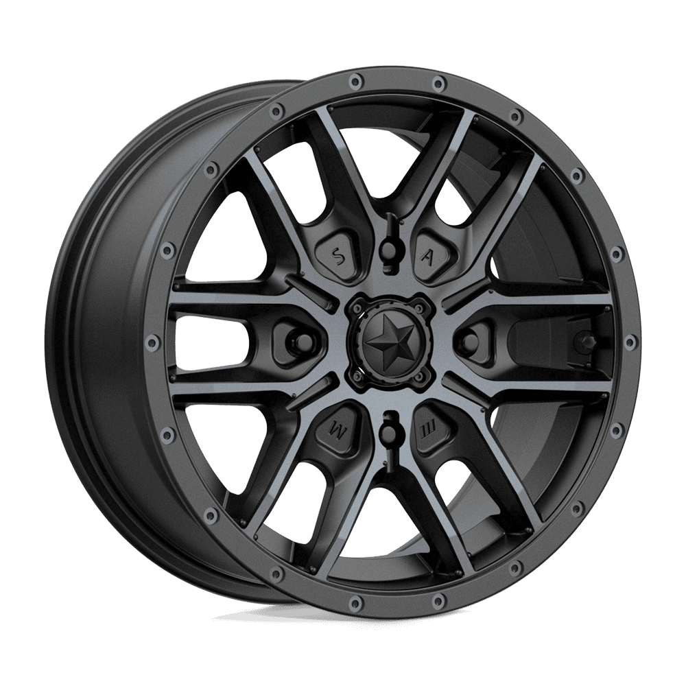 MSA Offroad Wheels Cast Aluminum Rim MA43 15X7 4X110 S-BLK TTCC 38MM ...