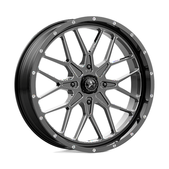 MSA Offroad Wheels Cast Aluminum Rim MA45 14X7 4X137 G-BLK MILL 10MM, M45-04737M