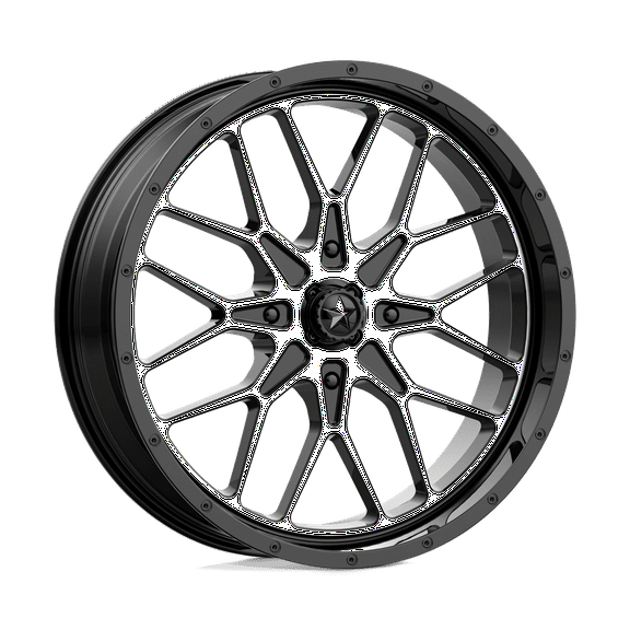 MSA Offroad Wheels Cast Aluminum Rim MA45 14X7 4X156 G-BLK MACH 10MM, M45-04756