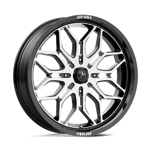 MSA Offroad Wheels Cast Aluminum Rim MA47 18X7 4X110 G-BLK-MACH 10MM, MA047BD18704010