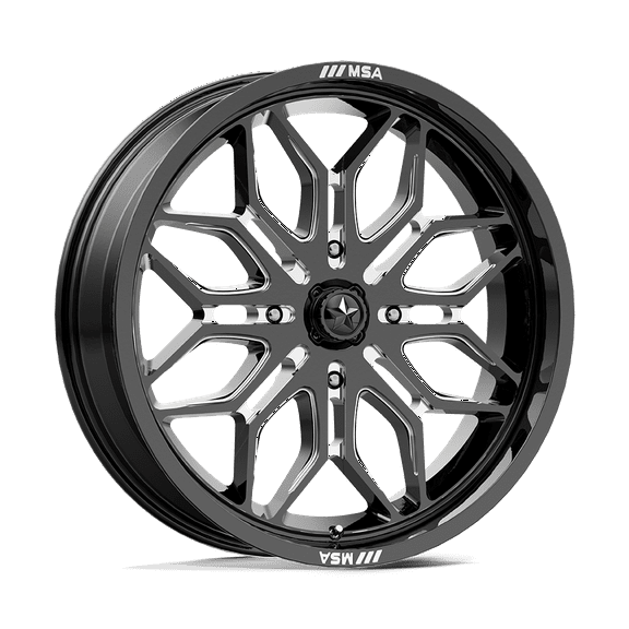 MSA Offroad Wheels Cast Aluminum Rim MA47 18X7 4X137 G-BLK-MILL 10MM, MA047BE18704810