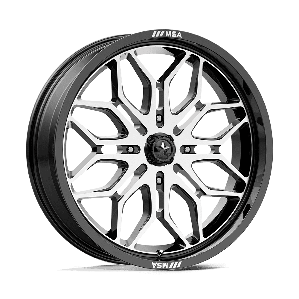 MSA Offroad Wheels Cast Aluminum Rim MA47 20X7 4X137 G-BLK-MACH 10MM, MA047BD20704810