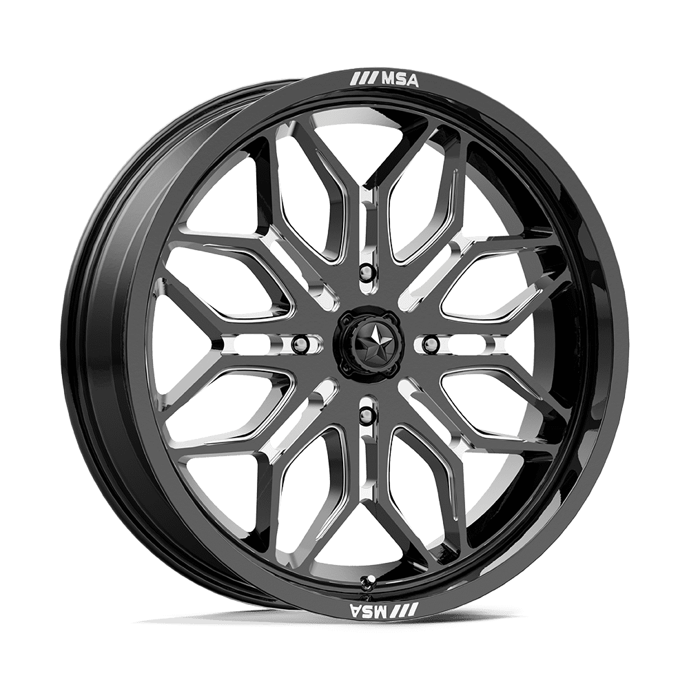 Msa Offroad Wheels M45 22×7 4×137 False 112cb Gloss Black Milled WheeL Sansujyuku sansujyuku.com