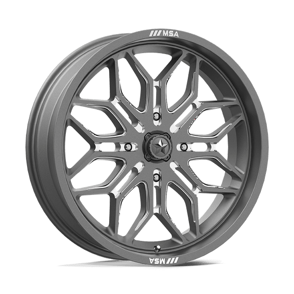 MSA Offroad Wheels Cast Aluminum Rim MA47 22X7 4X137 GNMTL-MILL 10MM, MA047AX22704810