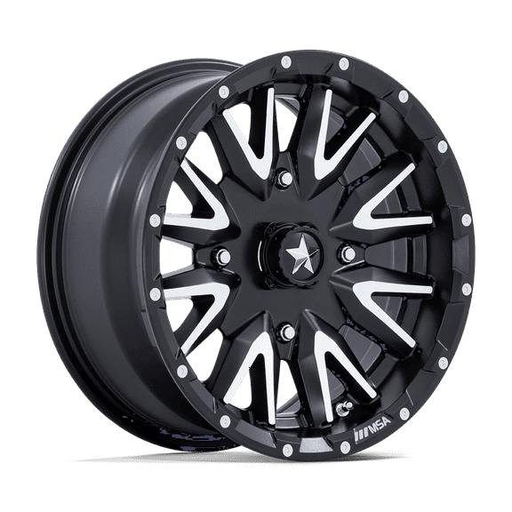 MSA Offroad Wheels Cast Aluminum Wheel MA049 16x7 4x156 M-BLK MCH 10mm, MA049MD16704410