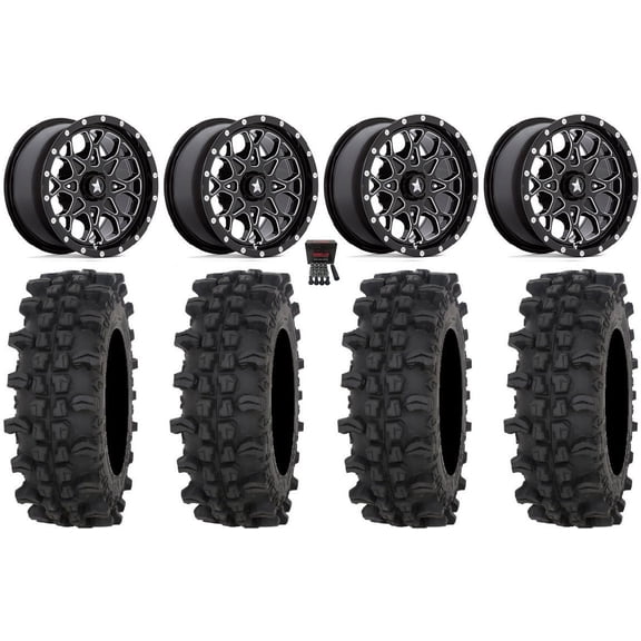 MSA Portal 14" Wheels Milled 27" ACP Tires Honda Pioneer