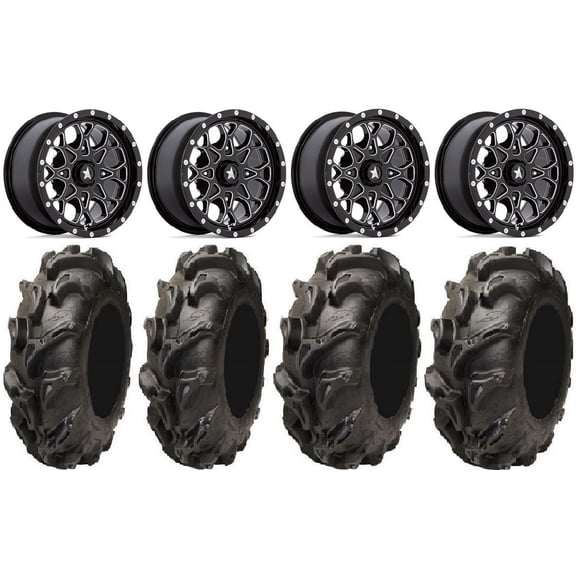 MSA Portal 14" Wheels Milled 27" Mega Mayhem Tires Sportsman RZR Ranger