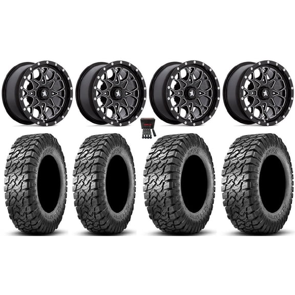 MSA Portal 14" Wheels Milled 27" Predator Tires Sportsman 550 850 1000