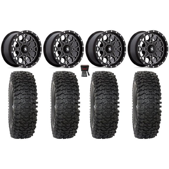 MSA Portal 14" Wheels Milled 27" RC500 Tires Honda Pioneer