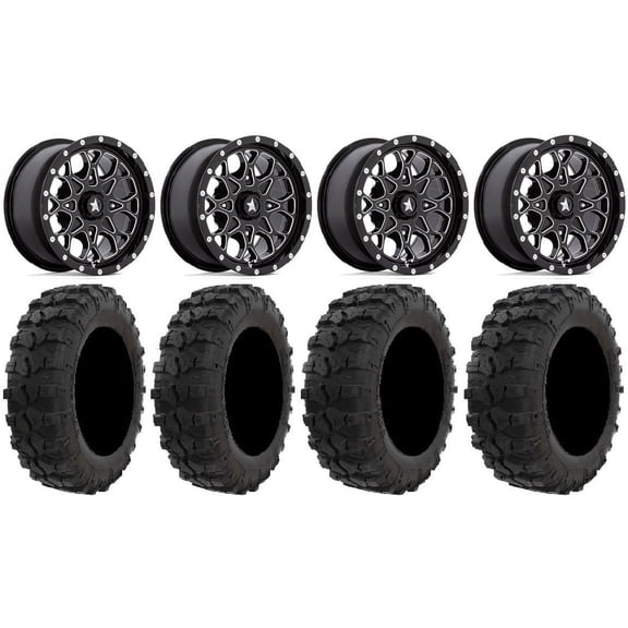MSA Portal 14" Wheels Milled 29" Dual Threat Tires Sportsman RZR Ranger