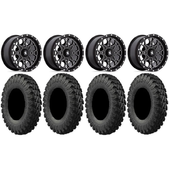 MSA Portal 14" Wheels Milled 30" MotoRally Tires Sportsman 550 850 1000