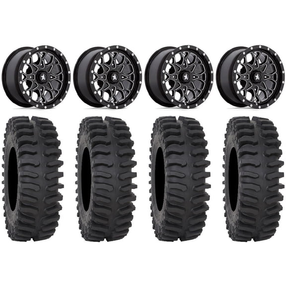 MSA Portal 14" Wheels Milled 30" XT400 Tires Sportsman RZR Ranger