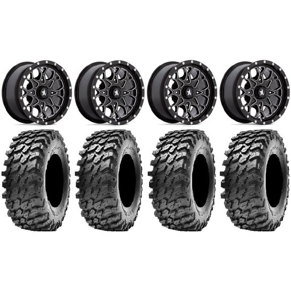 MSA Portal 15" Wheels Milled 32" Rampage Tires Sportsman RZR Ranger