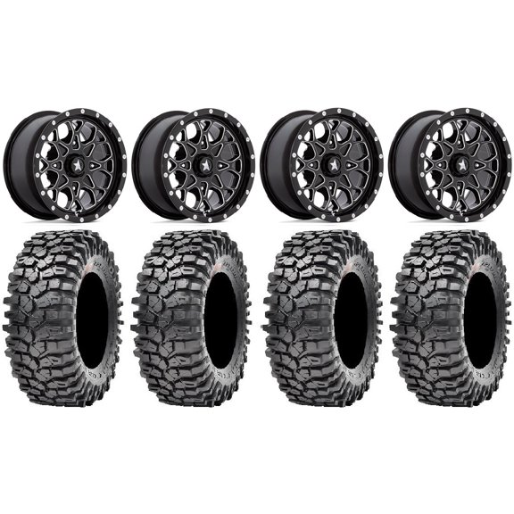 MSA Portal 15" Wheels Milled 32" Roxxzilla Tires Sportsman RZR Ranger