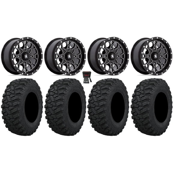 MSA Portal 15" Wheels Milled 33" Trekker Tires Sportsman RZR Ranger