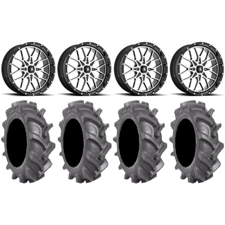 MSA Portal 18" Wheels Machined 33" BKT AT 171 Tires Can-Am Commander Maverick Renegade Outlander Defender