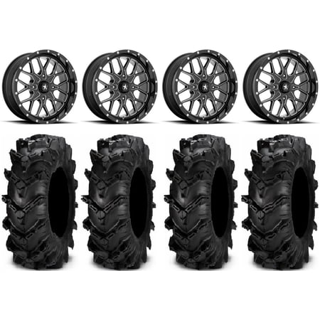 MSA Portal 18" Wheels Milled 36" Cryptid Tires Sportsman RZR Ranger
