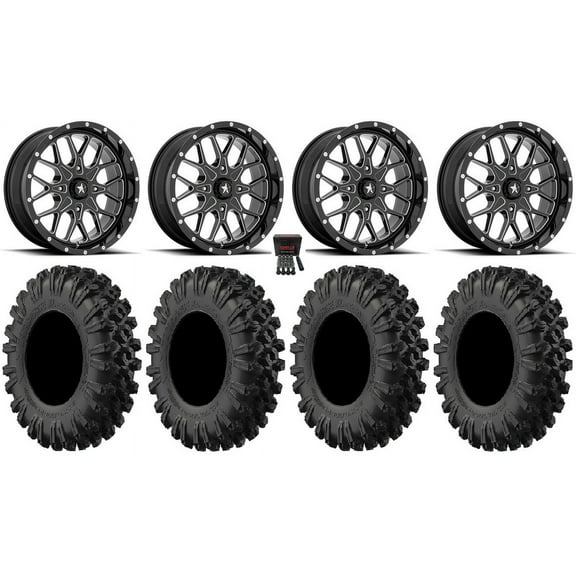 MSA Portal 18" Wheels Milled 40" MotoRavage XL Tires Polaris RZR XP 1000 / PRO XP / Ranger XP 900/1000