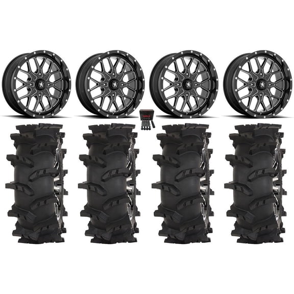 MSA Portal 20" Wheels Milled 35" Outlaw Max Tires Sportsman RZR Ranger