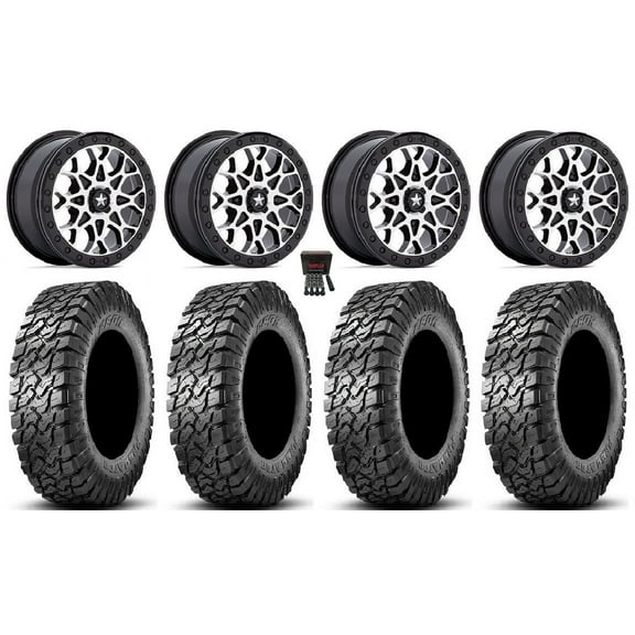 MSA Portal Beadlock 15" Wheels Machined 34" Predator Tires Polaris RZR XP 1000 / PRO XP / Ranger XP 900/1000