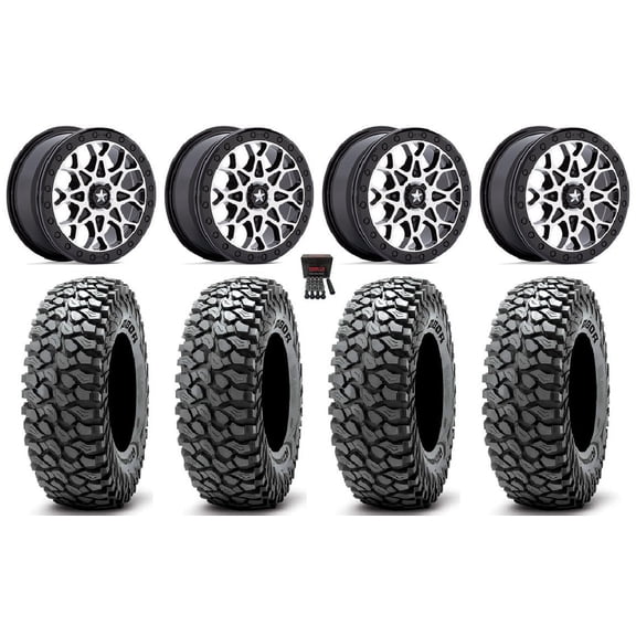 MSA Portal Beadlock 15" Wheels Mh 35" RocScraper Tires Sportsman RZR Ranger