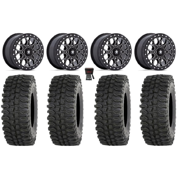 MSA Portal Beadlock 15" Wheels Milled 33" BDC Tires Polaris RZR XP 1000 / PRO XP / Ranger XP 900/1000