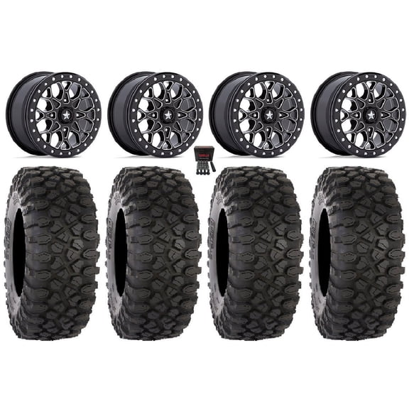MSA Portal Beadlock 15" Wheels Milled 35" XC450 Tires Sportsman RZR Ranger