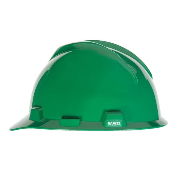 MSA Safety 463946 V-Gard Cap and Hats, Polyethylene, 5.62" Height x 11" Length x 8.5" Width, Standard Size, Green