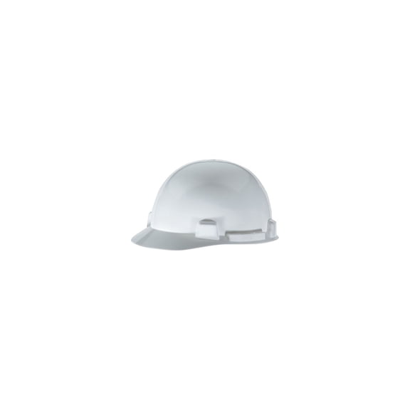 SmoothDome Slotted Hard Hat Cap Style, 4-Point Fast-Trac III, White