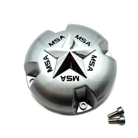 MSA Silver Wheel Center Hub Cap 3.25" Bolt-In for M12 Diesel M20 Kore M21 Lok