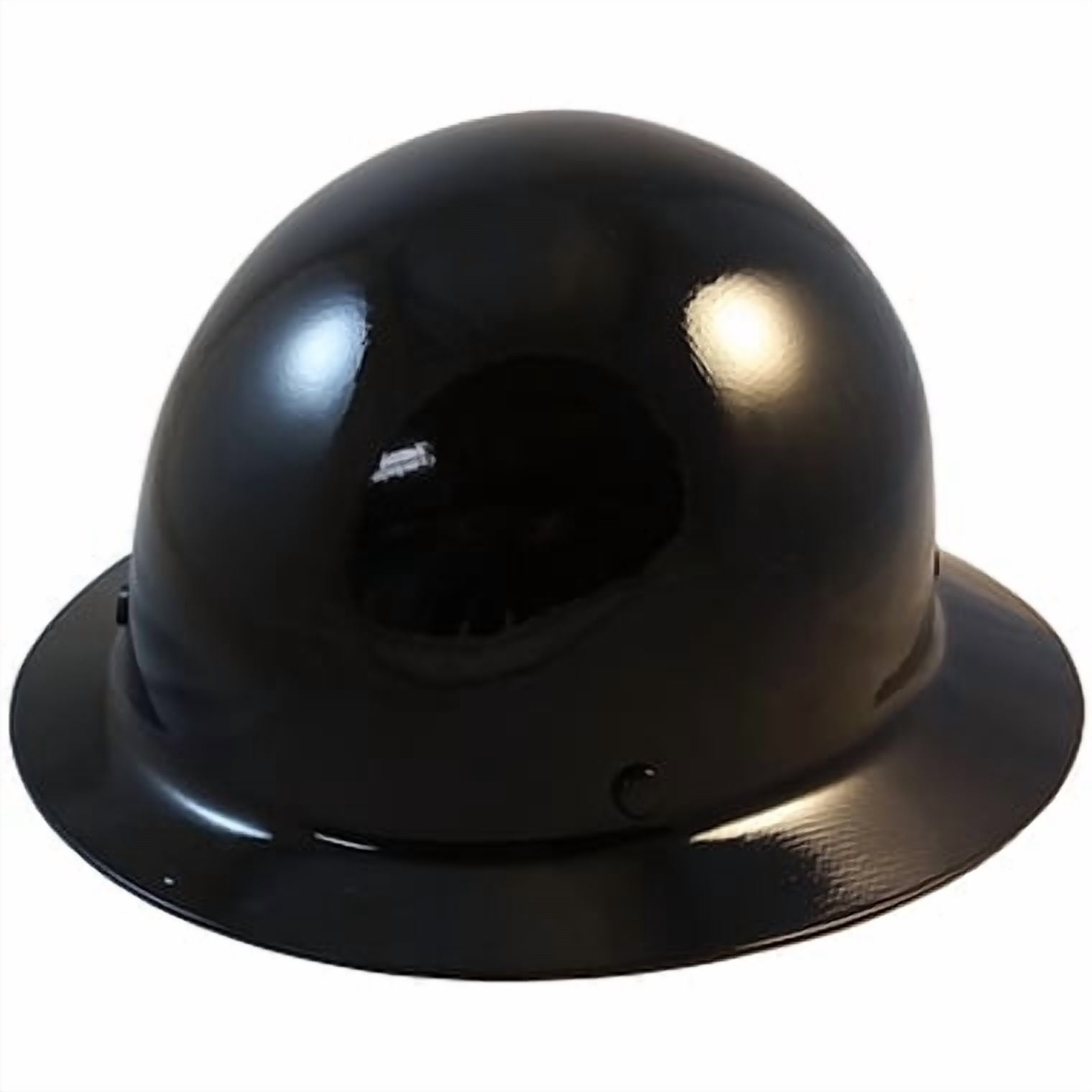 MSA Skullgard Full Brim Hard Hat with FasTrac III Ratchet Suspension - Black