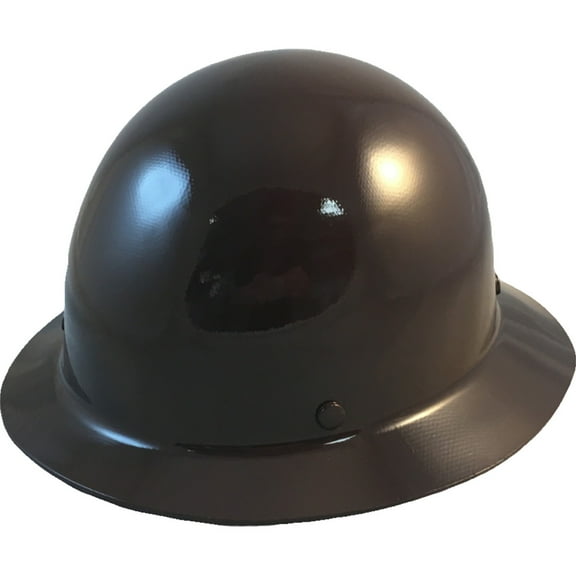 MSA Skullgard Full Brim Hard Hat with FasTrac III Ratchet Suspension - Brown
