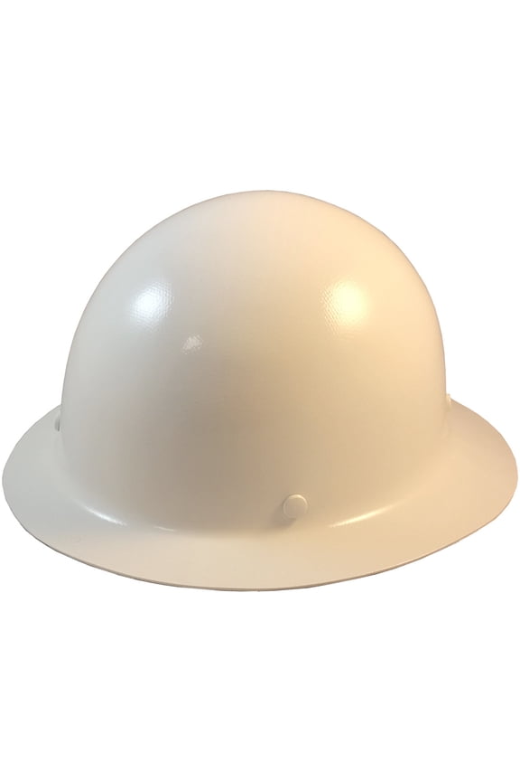 MSA Skullgard Full Brim Hard Hat with FasTrac III Ratchet Suspension - White