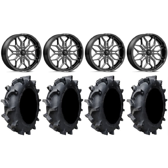 MSA Sniper 18" Wheels Milled 35" Interforce 628 Tires Sportsman RZR Ranger