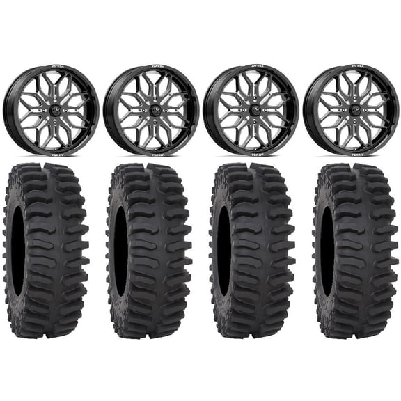 MSA Sniper 20" Wheels Milled 35" XT400 Tires Sportsman RZR Ranger