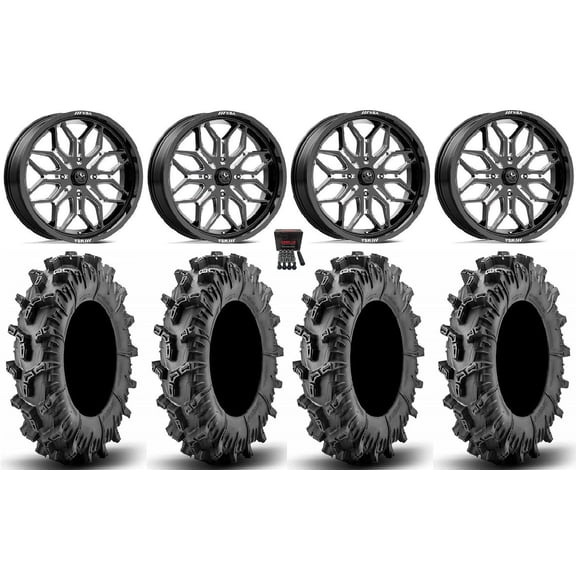 MSA Sniper 24" Wheels Milled 44" Terminator Max Tires Sportsman RZR Ranger